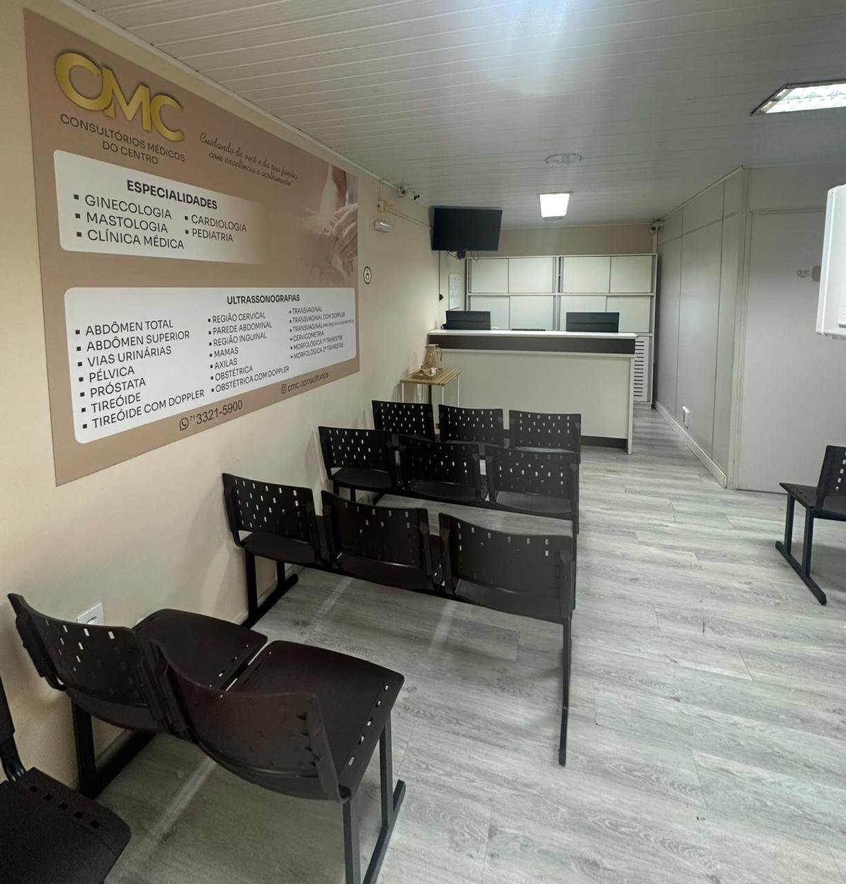Ambiente interno da clínica CMC em Salvador